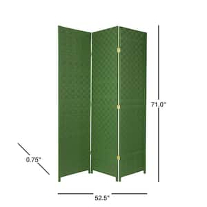 6 ft. Green 3-Panel Room Divider