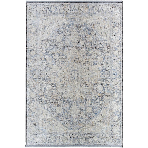 Livabliss Rivaldo Gray/Multi-color Medallion 9 ft. x 13 ft. Indoor Area Rug