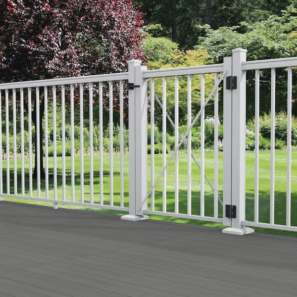 VersaRail Classic 42 in. White Aluminum Gate Kit