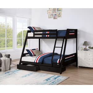 Haulton Black Twin Over Full Bunk Bed with Underbed Drawers