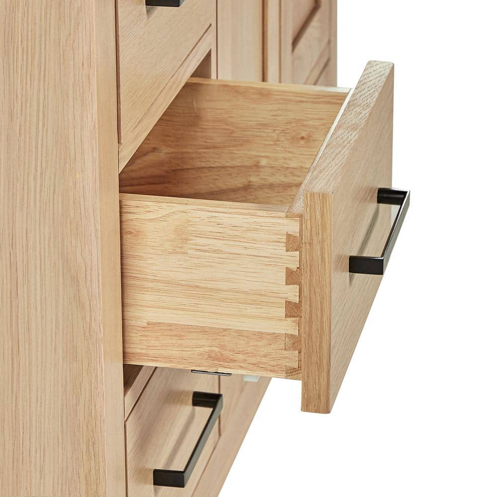 Cambridge 42'' Oak Freestanding Bathroom Vanity with Carrara Marble Top