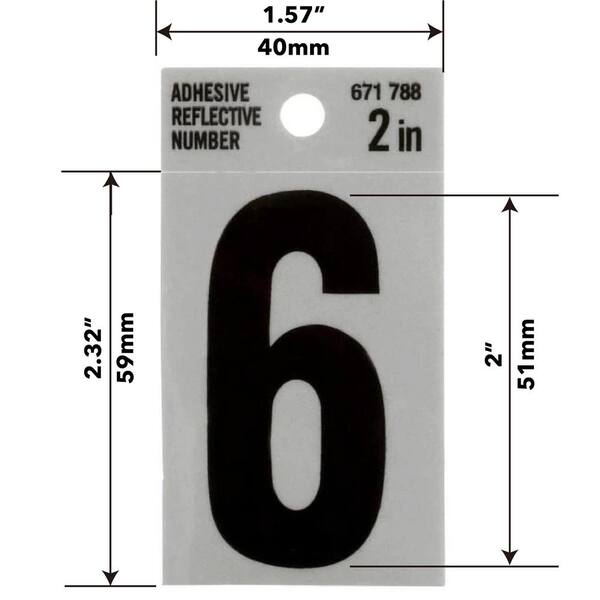 thumbnail image 2 of Nikkalite Custom Reflective Vinyl Letters & Numbers – 3.5 Inch – 8 Color Options 2 of 5