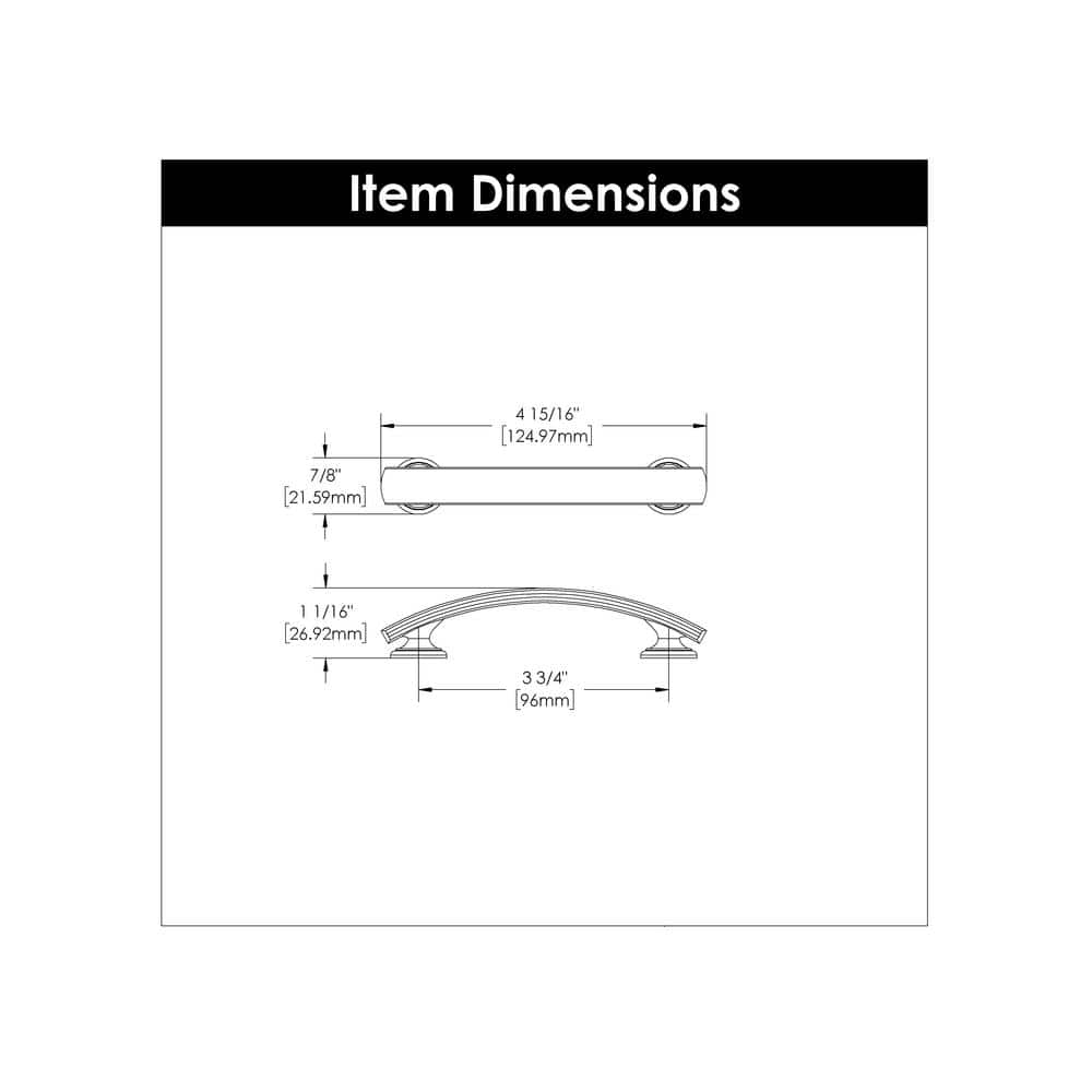 Stainless Steel Modern Bar Cabinet Pulls with Mounting Hardware
