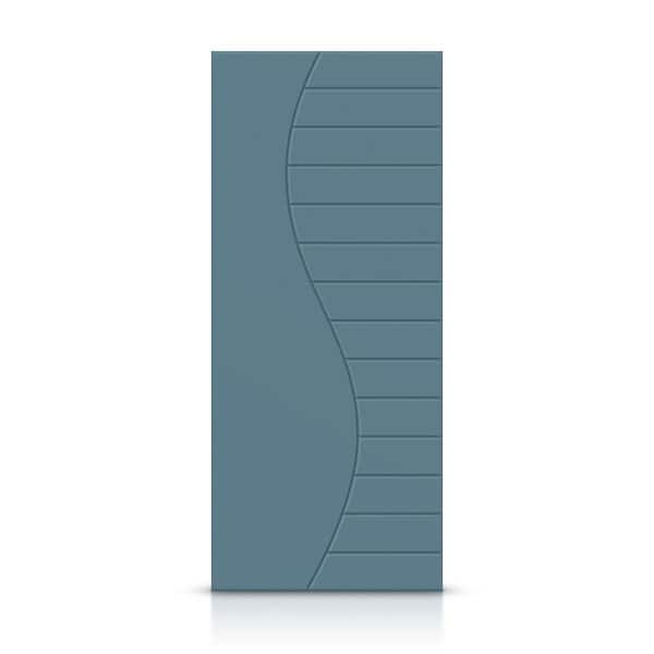 CALHOME 24 in. x 80 in. Hollow Core Dignity Blue Painted Composite MDF Interior Door Slab
