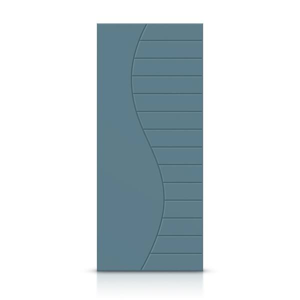 CALHOME 42 in. x 80 in. Hollow Core Dignity Blue Painted Composite MDF Interior Door Slab