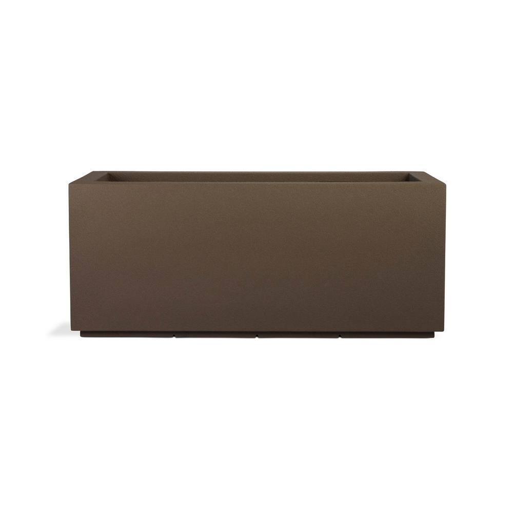 Milan Extra Large Chocolate Brown Polymer Rectangular Planter