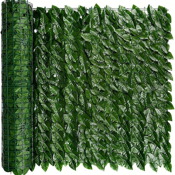 118 in. Artificial Hedge Faux Ivy Garden Fence, Privacy Screen Fence, Greenly UV Wall Decor (1-Piece)