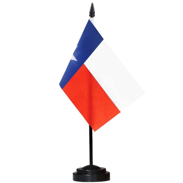 ANLEY 6 in. x 4 in. Texas Deluxe Desk Flag with 12 in. Solid Pole
