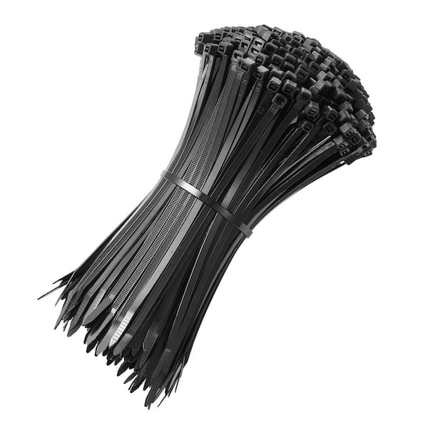 1000 Pack Cable Zip Ties, 8 in. Heavy Duty Cable Wire Ties with 45 lbs. Tensile Strength, Self-Locking Nylon Tie Wraps