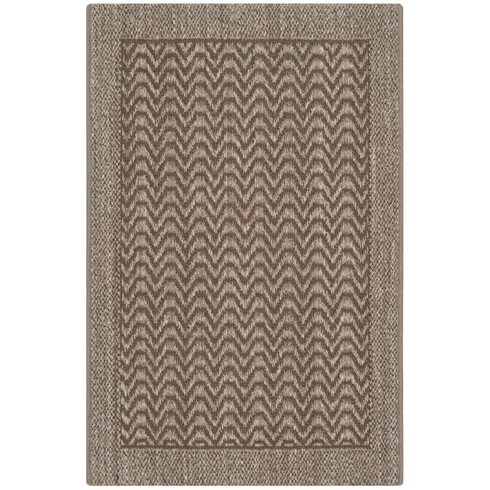 Gray Geometric Sisal 2' x 3' Area Rug