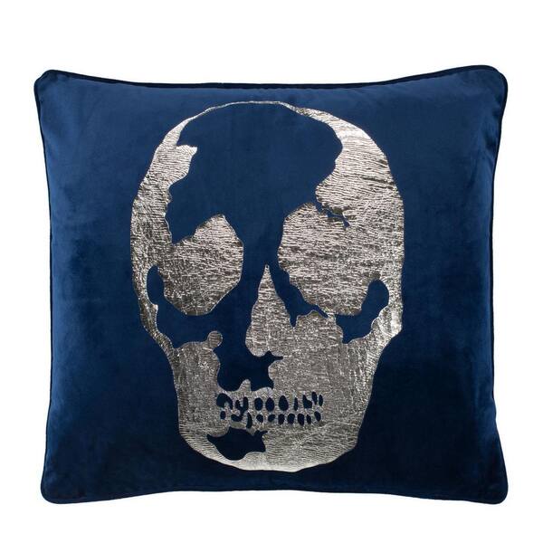 black skull pillow