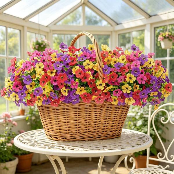 13.8 in. Indoor/Outdoor Four Types Multi-Colored Artificial Daisy