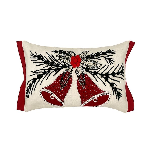 MOD LIFESTYLES 14 in. x 24 in. Christmas Bells Pillow