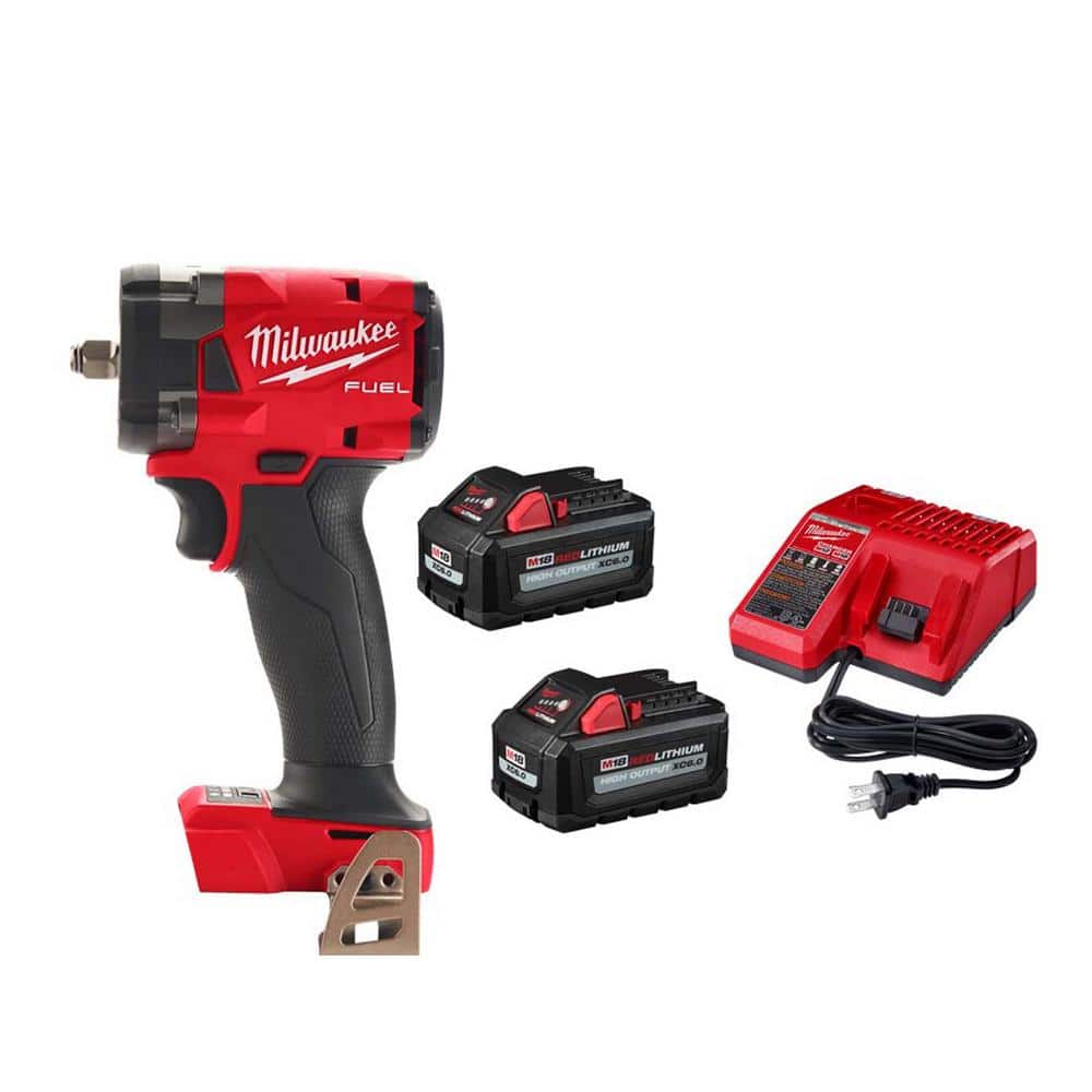 Milwaukee M18 FUEL GEN-3 18V Lithium-Ion Brushless Cordless 3/8 in. Impact  Wrench w/ Friction Ring  (2) 6.0Ah Battery  Charger 2854-20-48-59-1862S  The Home Depot
