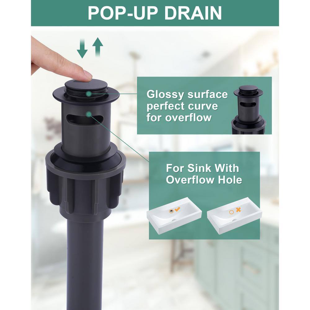 Matte Black 8-Inch Widespread Double Handle Bathroom Faucet