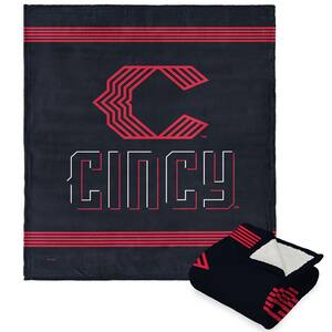 MLB Reds City Connect Silk Touch Sherpa Multicolor Throw