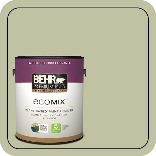 1 gal. #S370-3 Sage Brush Eggshell Enamel EcoMix Plant-Based Interior Paint & Primer