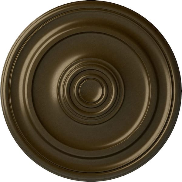 Ekena Millwork 19-3/4" x 1-1/2" Kepler Traditional Urethane Ceiling Medallion (For Canopies upto 4-1/2"), Brass