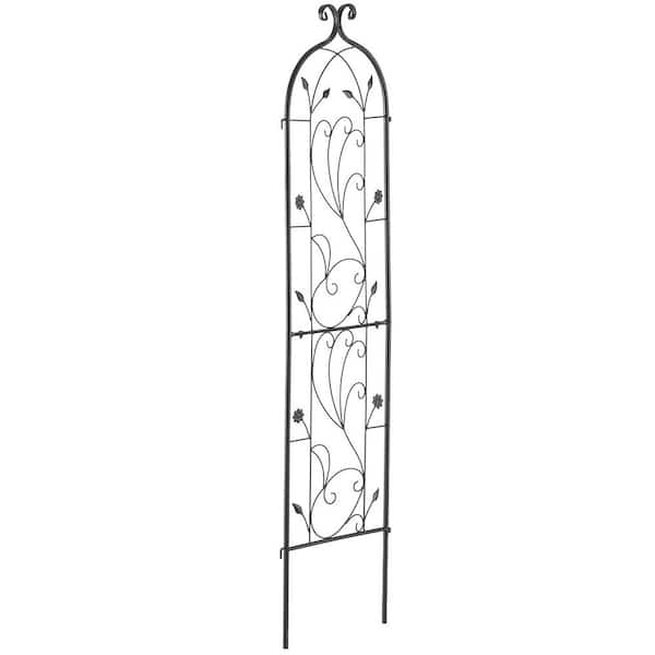 Garden Trellis for Climbing Plants, 60 x 15 in., Rustproof Metal Garden Flower Trellis, Outdoor Climbing Rose Trellis