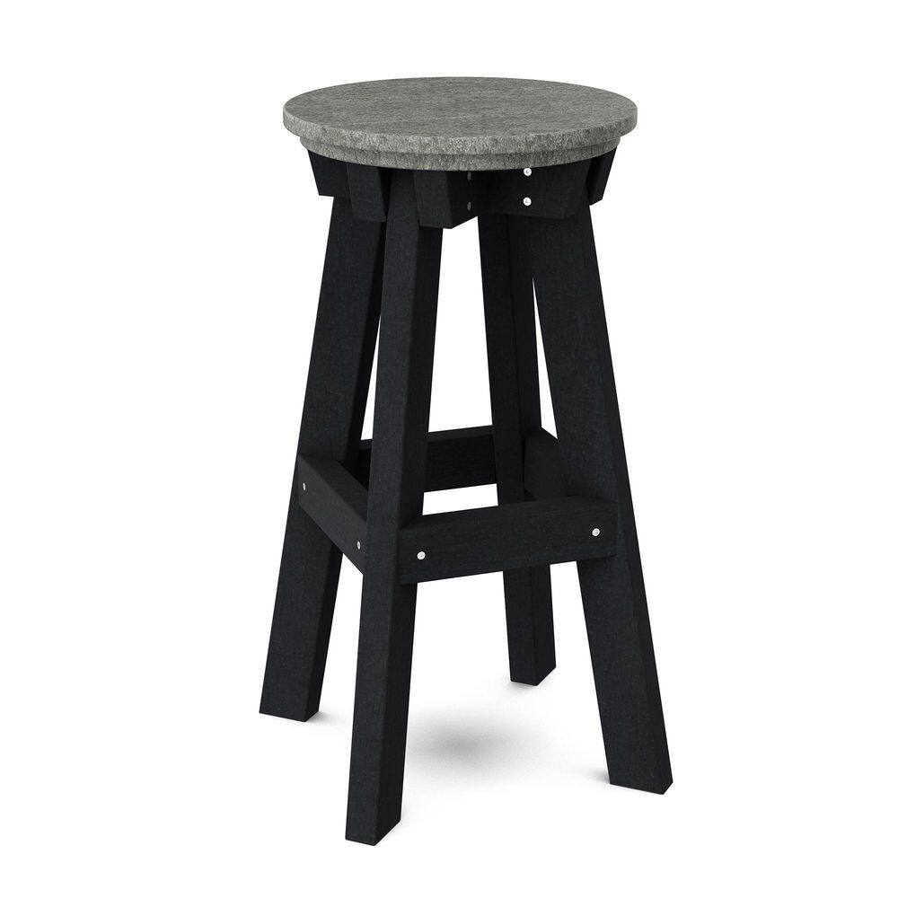 Heritage Dark Gray and Black HDPE Plastic Outdoor Bar Stool price history on PriceWatchPro