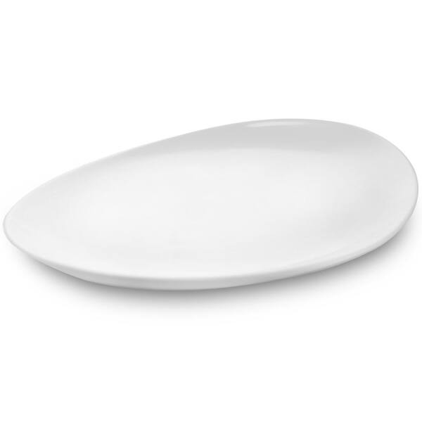 GIBSON elite Gracious Dining White Ceramic Serving Platter