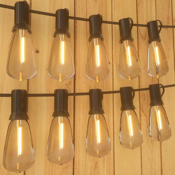 25-Light 50 ft. Indoor/Outdoor String Light with E12 2700K Warm White 20-Watt Plug in LED String Light