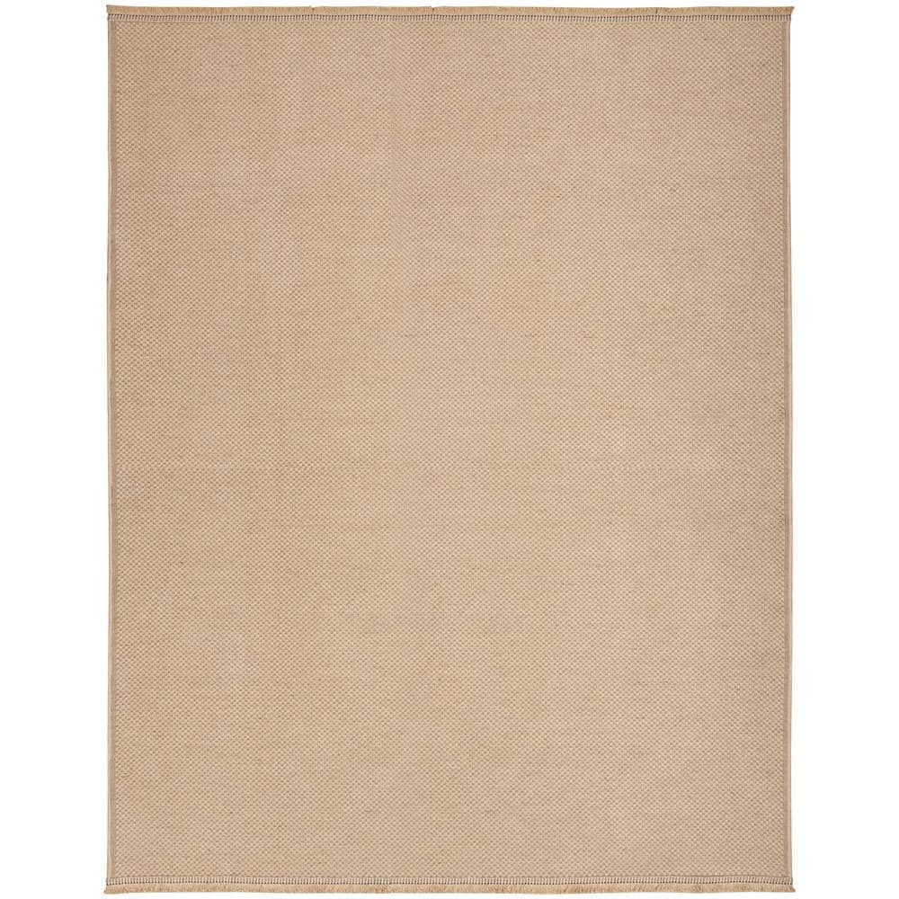 Natural Flat Woven Geometric Washable 8' x 10' Rug