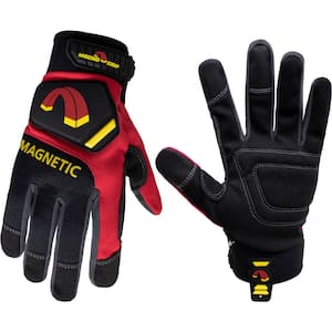 Pro Performance Work Glove with Integrated Magnetic Storage, Red, X-Large