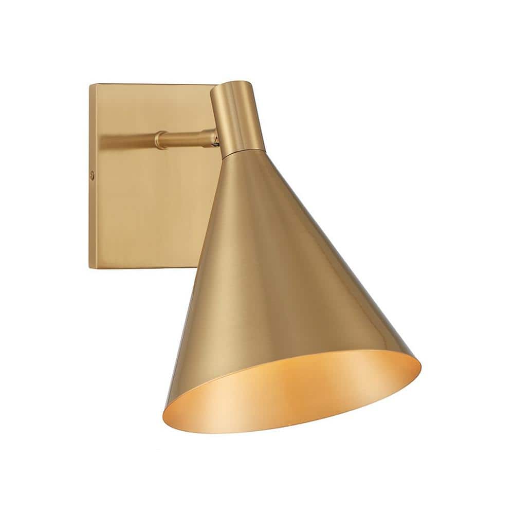 Noble Brass Adjustable Metal Shade Dimmable Sconce