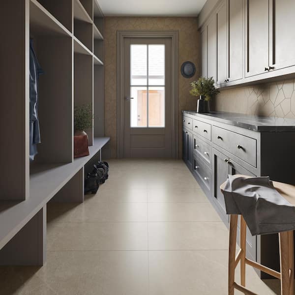 Monolith Crema Beige 11.81 in. x 23.62 in. Matte Porcelain Floor and Wall Tile (13.55 sq. ft./Case)