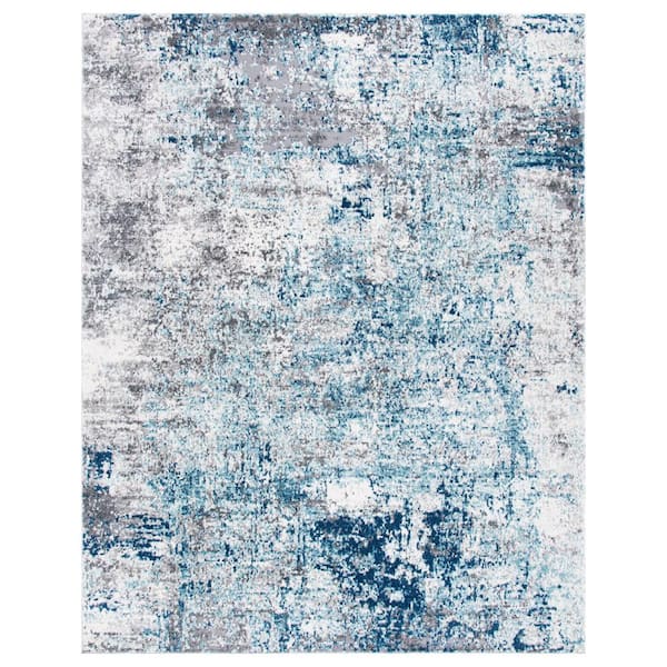 Aston 12 ft. x 18 ft. Light Blue/Gray Abstract Area Rug