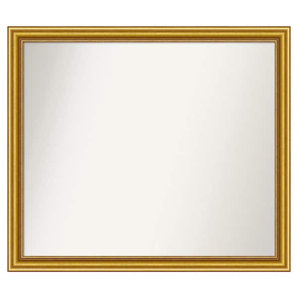 Amanti Art Townhouse Gold 37.75 in. x 32.75 in. Custom Non-Beveled Wood Framed Batthroom Vanity Wall Mirror