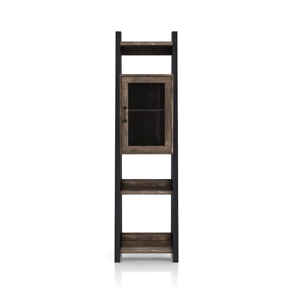 Furniture of America Korest Reclaimed Oak 2-Shelf Tower Cabinet