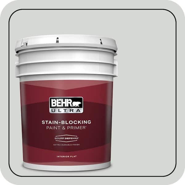 BEHR ULTRA 5 gal. #PPU25-13 Misty Coast Extra Durable Flat Interior Paint & Primer