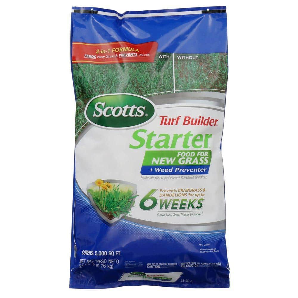 Scotts 22.5 lb. 5,000 sq. ft. Starter Fertilizer Plus Crabgrass