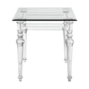 Cliffwood 22 in. Clear Square Acrylic Accent Table