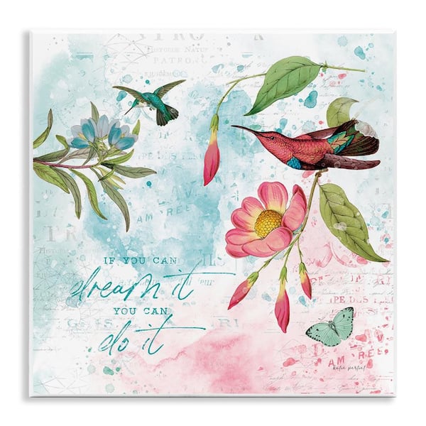 Stupell Industries Inspirational Dream and Do It by Katie Pertiet Unframed Animal Graphic Art Print 12 in. x 12 in.