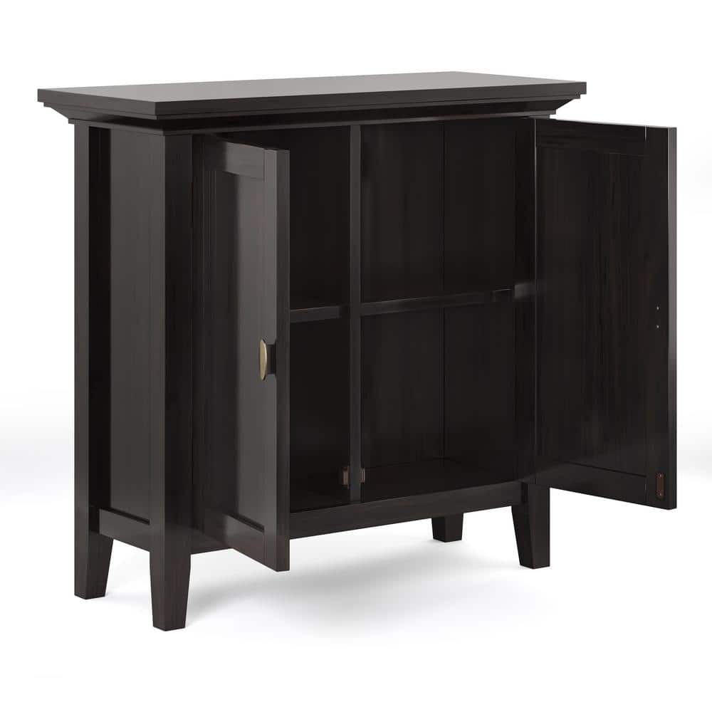 Hickory Brown Solid Wood 32" Transitional Low Storage Cabinet