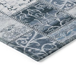 Chantille ACN566 Denim 5 ft. x 7 ft. 6 in. Machine Washable Indoor/Outdoor Geometric Area Rug