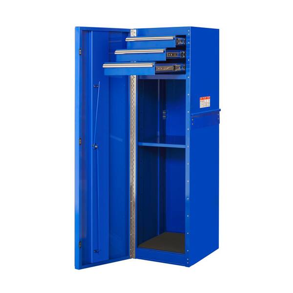 Extreme Tools 16 in. 3-Drawer 1-Shelf Standard Side Chest in Blue