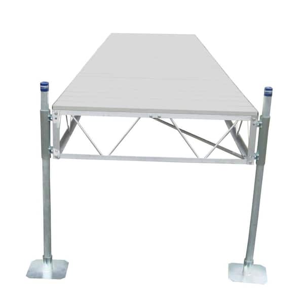 40 ft. Straight Dock with Gray Aluminum Decking