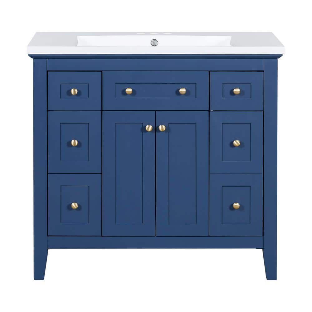 36 in. W x 18 in. D x 34.37 in. H Single Sink Freestanding Bath Vanity in B