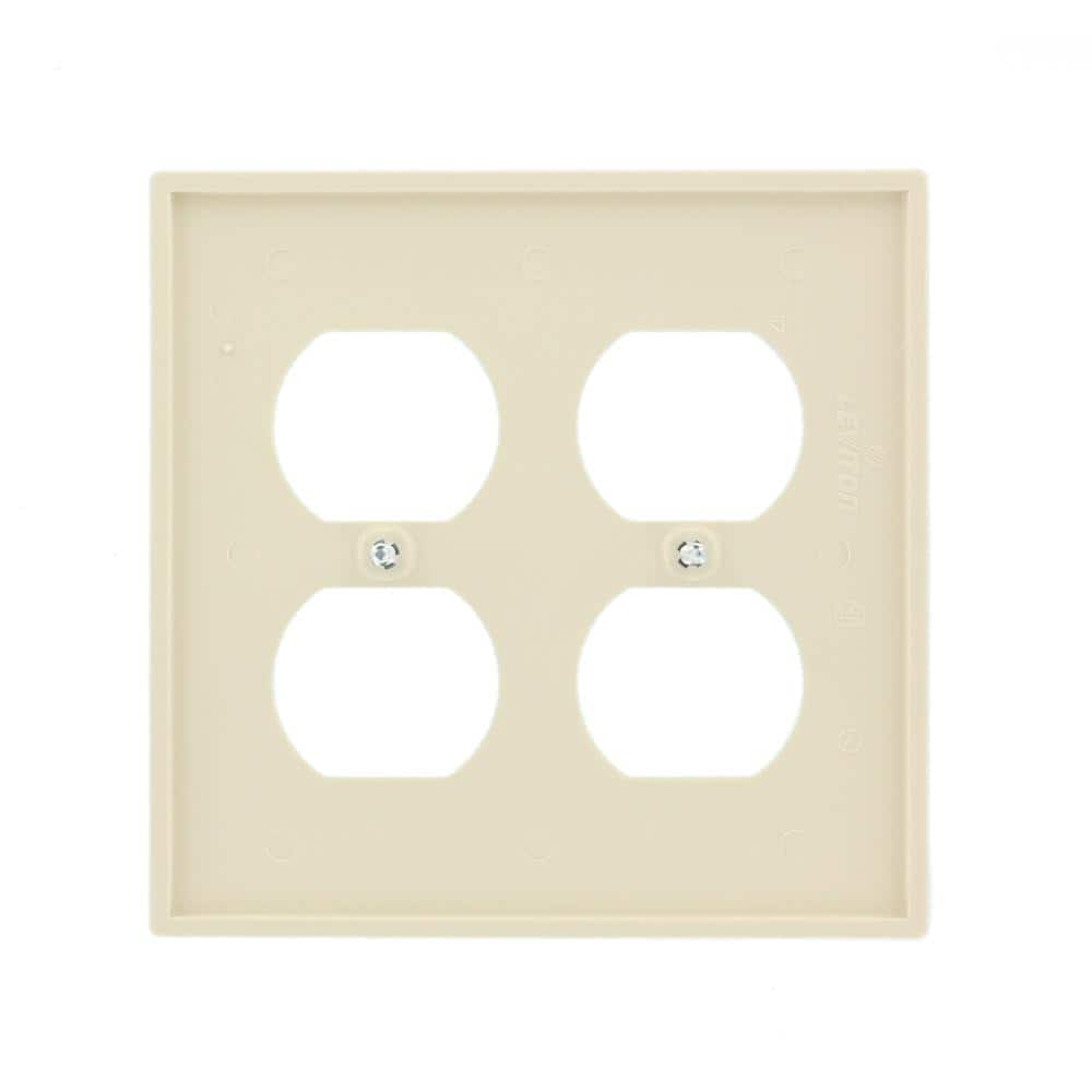 Light Almond 2-Gang Duplex Standard Nylon Wall Plate