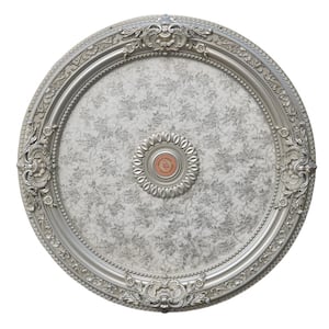 36 in. x 2.50 in. x 36 in. Champagne Round Chandelier Polysterene Ceiling Medallion Moulding