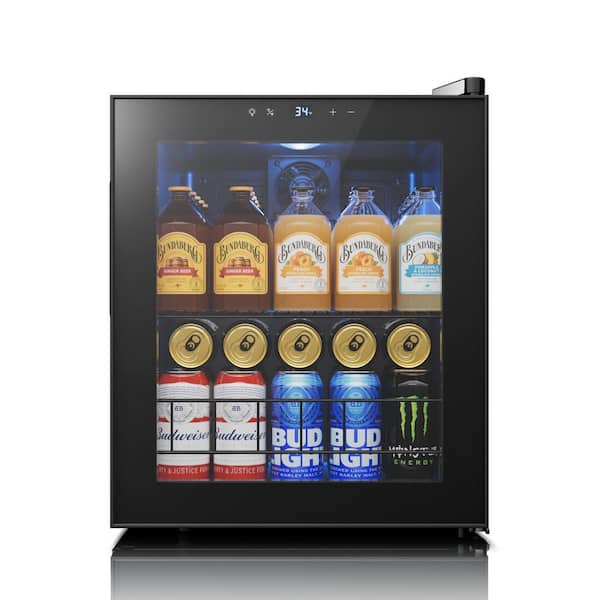 16.9 in. Single Zone 65-Cans Freestanding Compressor Beverage Cooler Refrigerator Fridge in Stainless Steel Frost Free