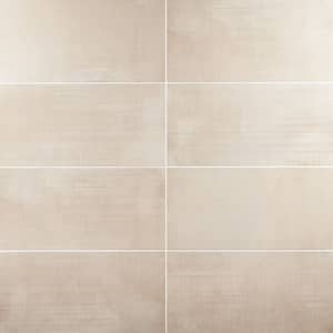 Lungo Sand 12 in. x 24 in. Matte Porcelain Fabric Look Floor and Wall Tile (15.49 sq. ft. / Case)