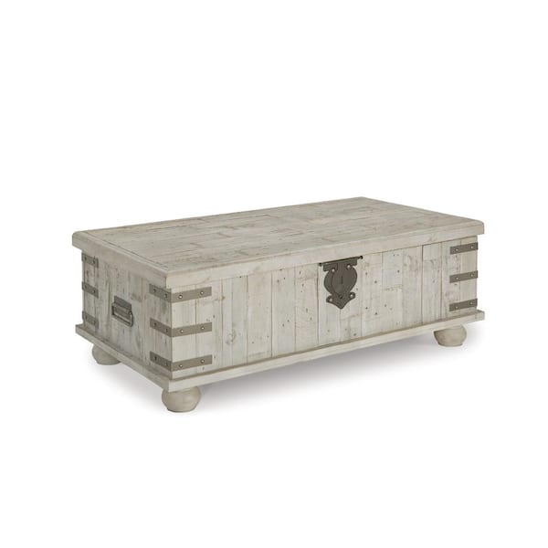 Signature DESIGN BY ASHLEY Carynhurst 52 in. Gray Rectangle Wood Coffee Table with Lift Top