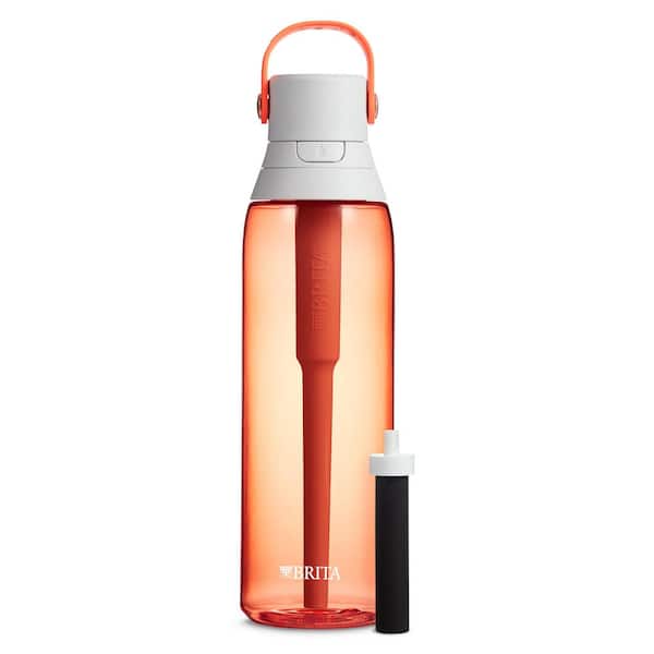 Brita Premium 26 oz. Coral Filtering Water Bottle, BPA Free