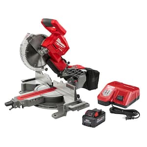 M18 FUEL 18V 10 in. Lithium-Ion Brushless Cordless Dual Bevel Sliding Compound Miter Saw Kit with One 8.0 Ah Battery