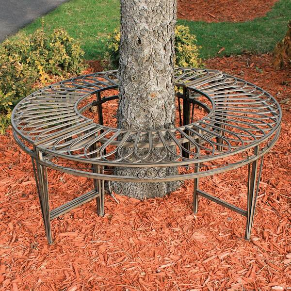 Design Toscano Gothic Roundabout 2-Person 47 W Black Steel